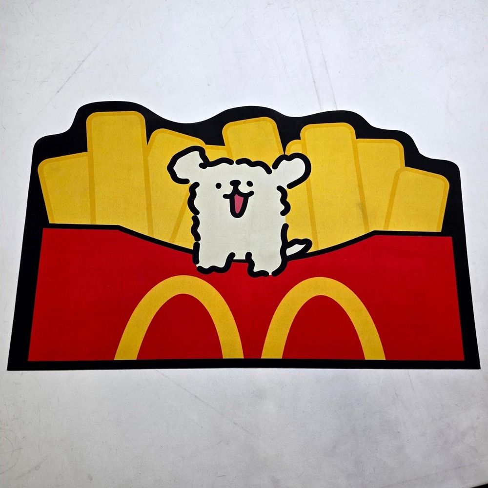 McDonalds French Fries Puppy Floor Mat Red Yellow Large Novelty Rug Decor